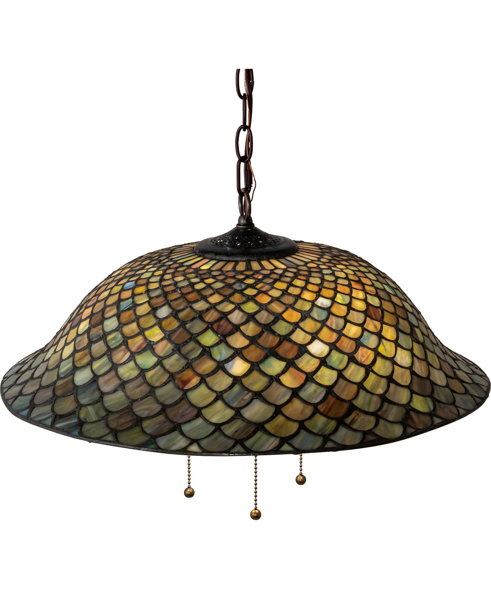 20" Wide Tiffany Fishscale Pendant