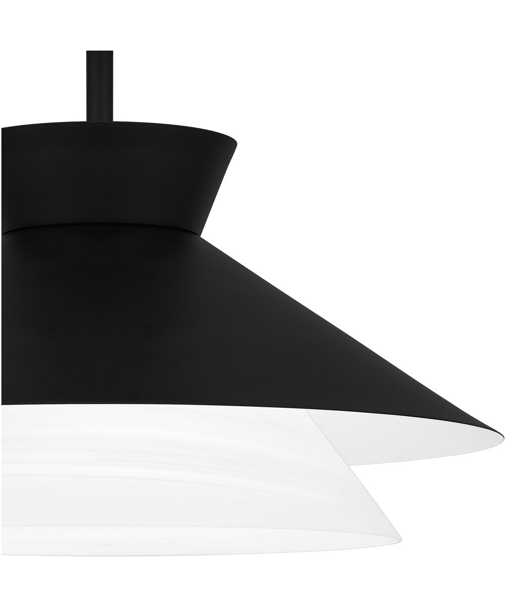 Quoizel Semi-Flush Mount Medium 1-light Semi Flush Mount Matte Black