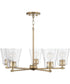 Baker 5-Light Chandelier Aged Brass