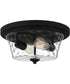 Acacia 2-light Flush Mount Matte Black