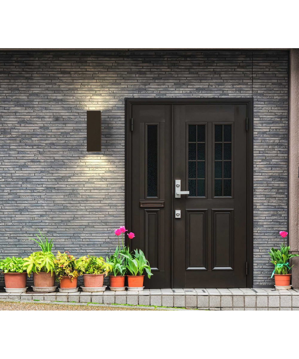 6" Square 2-Light Up/Down Wall Lantern Antique Bronze