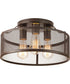 Swing 3-Light 15" Flush Mount Antique Bronze