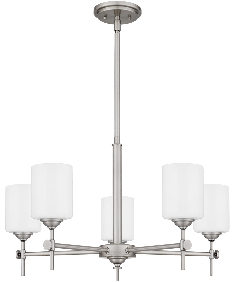 Aria 5-light Chandelier Antique Polished Nickel