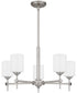 Aria 5-light Chandelier Antique Polished Nickel