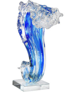 Pacific Wave Handcrafted Art Glass Sculpture