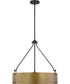 Halter 4-Light Pendant Matte Black / Natural Brass