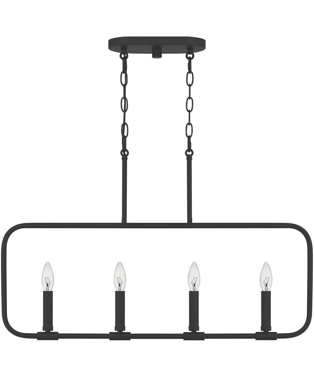 Abner 4-light Island Light Matte Black