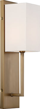 5"W Vesey 1-Light Vanity & Wall Burnished Brass / White