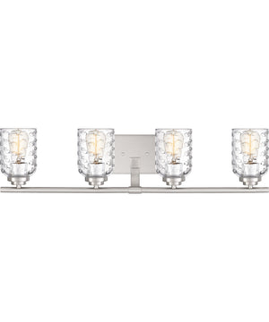 Cristal Extra Large 4-light Bath Light Brushed Nickel