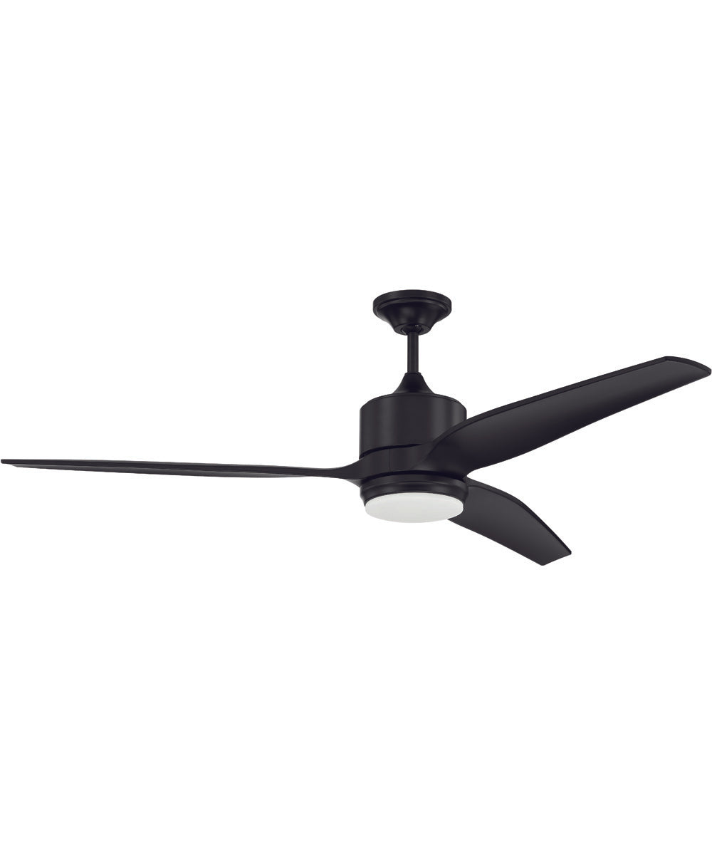 60" Mobi 1-Light Ceiling Fan Flat Black