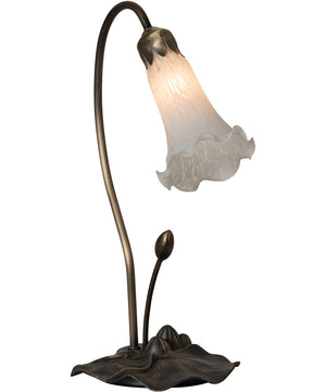 16" High White Pond Lily Accent Lamp