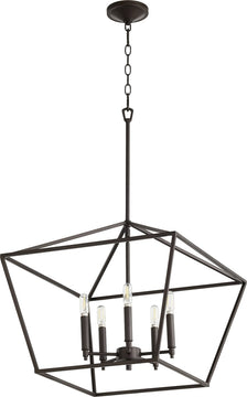 21"W Gabriel 5-light Entry Foyer Hall Chandelier Oiled Bronze