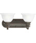 Madison 2-Light Etched Glass Traditional Bath Vanity Light Antique Bronze
