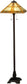62"H Prairie Straw  2-Light Tiffany Floor Lamp Brown