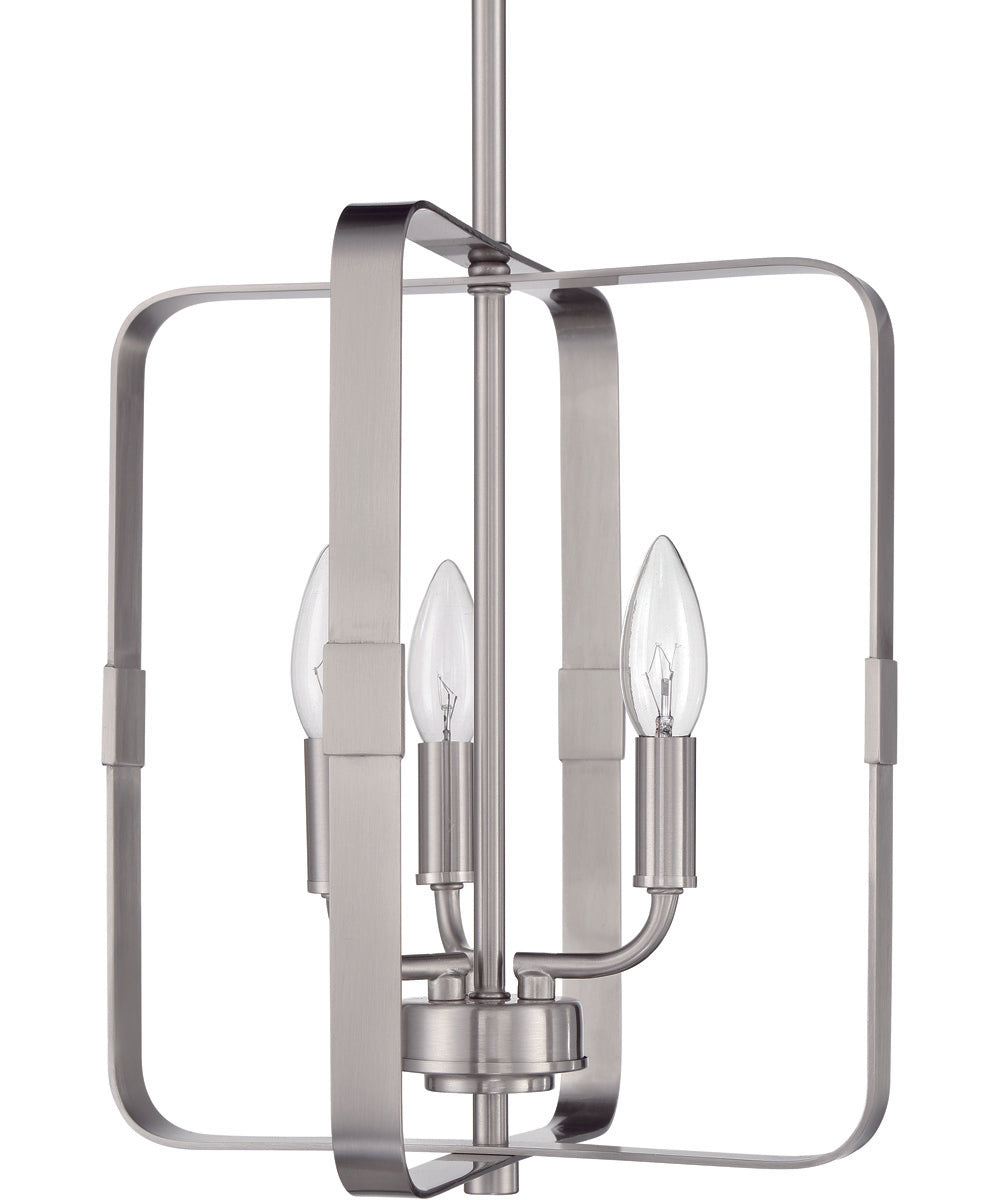 Stowe 3-Light Foyer Brushed Polished Nickel