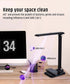 Brilli 15"H Bright-Clean Antimicrobial LED Desk Lamp Matte Black Finish with Wireless Charging