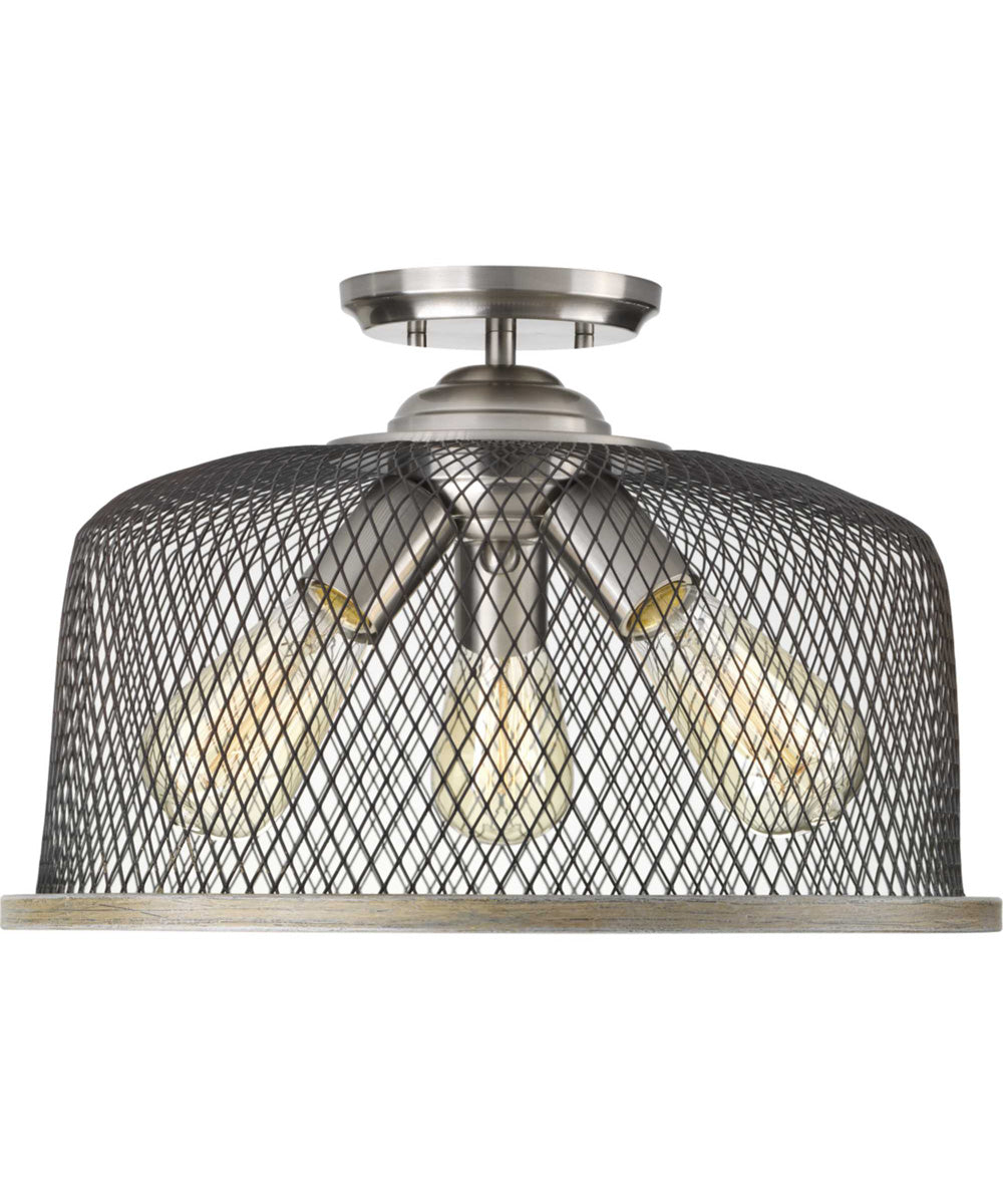 Tilley 16" Semi-Flush Brushed Nickel