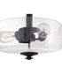 Dardyn 3-Light Convertible Semi Flush Flat Black