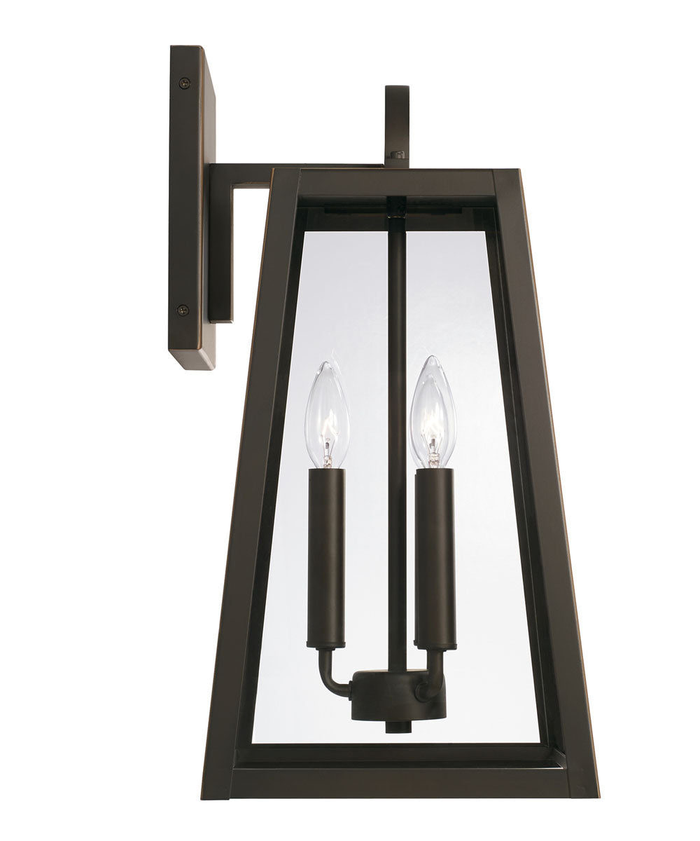 Leighton 3-Light Outdoor Wall-Lantern Rain or Shine - Oiled Bronze