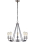 Randolph 5-Light Chandelier Flat Black/Brushed Polished Nickel