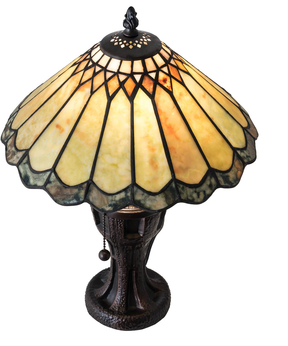 17" High Carousel Jadestone Table Lamp