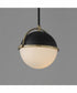Duke 10 inch Single Pendant Black/Weathered Brass