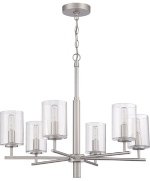 Hailie 6-Light Chandelier Satin Nickel