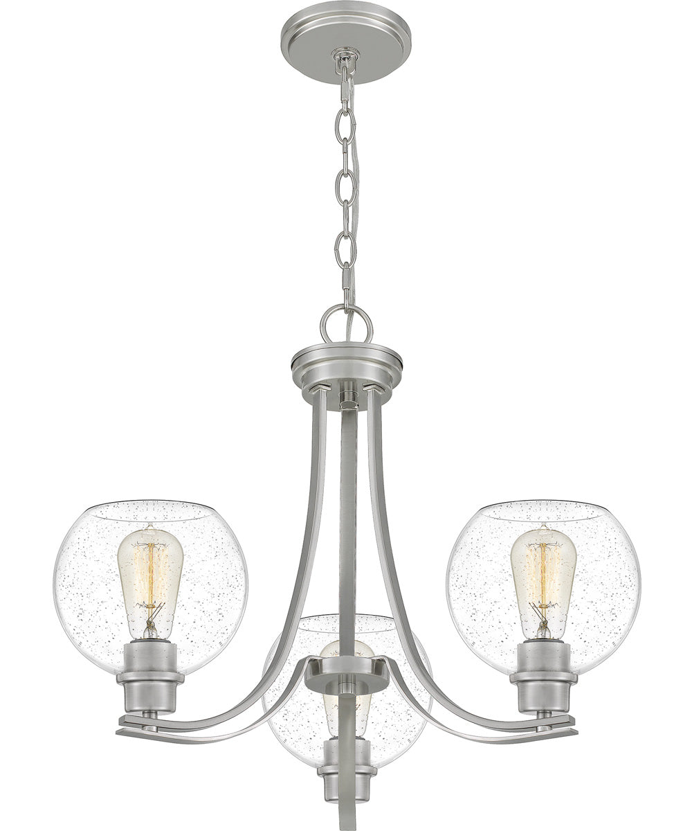 Pruitt 3-light Chandelier Brushed Nickel
