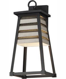 Shutters Vivex 1-Light Medium Outdoor Wall Sconce Weathered Zinc/Black