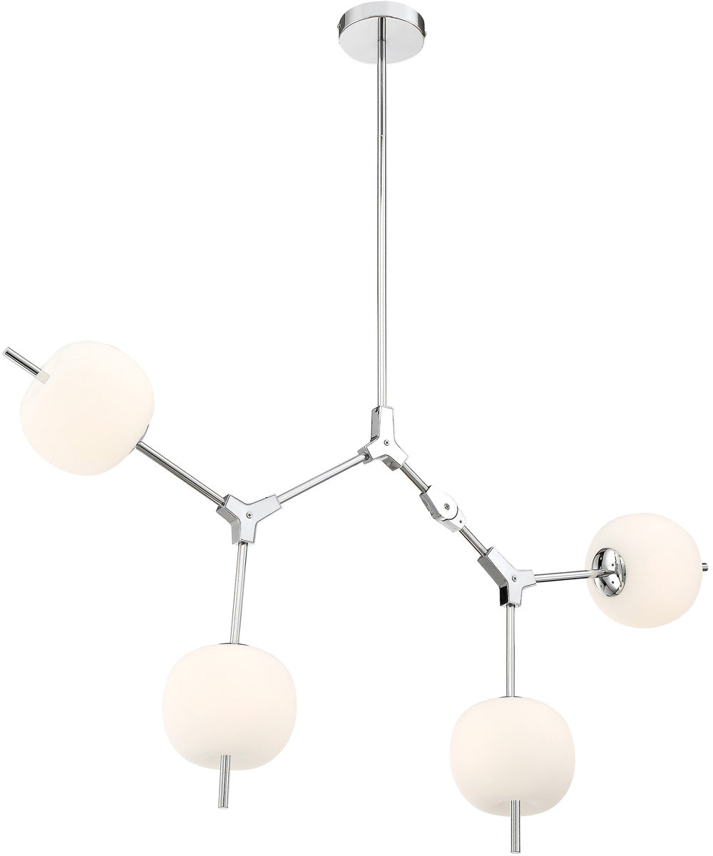 Jubilee 4-Light Led 4-Light Pendant Chrome/Frost Glass