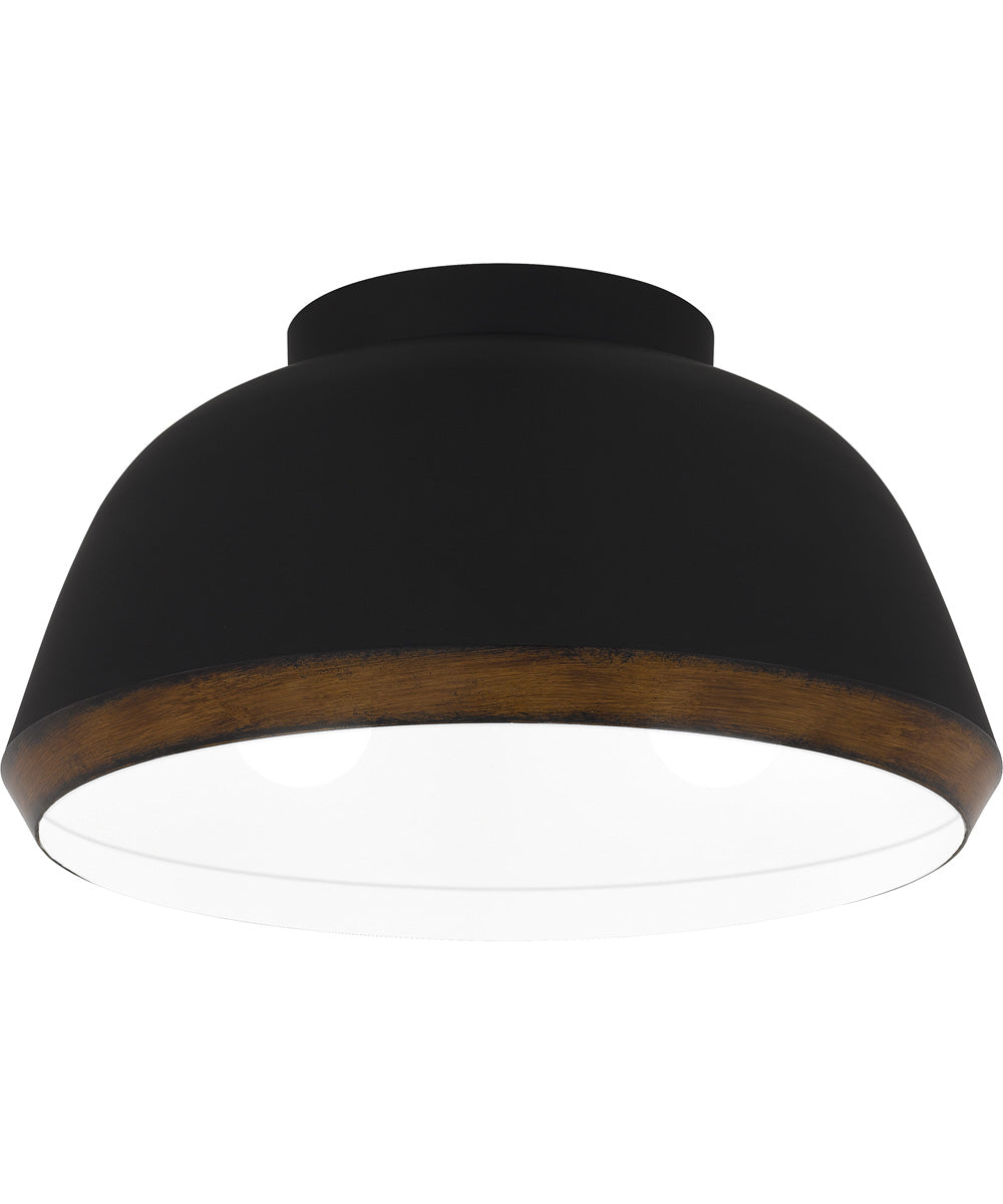 Tamara Medium 3-light Flush Mount Matte Black