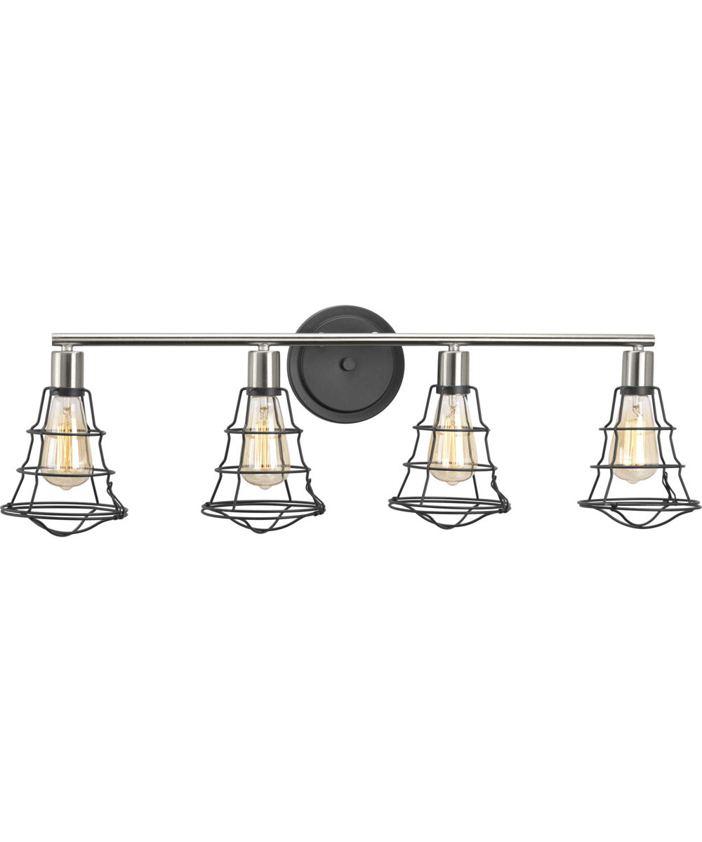 Gauge 4-Light Farmhouse Bath Vanity Light Graphite