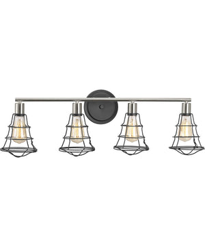 Gauge 4-Light Farmhouse Bath Vanity Light Graphite