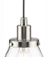 Hinton 1-Light Modern Farmhouse Pendant Brushed Nickel