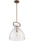 14"W Teresa 1-Light Pendant Burnished Brass