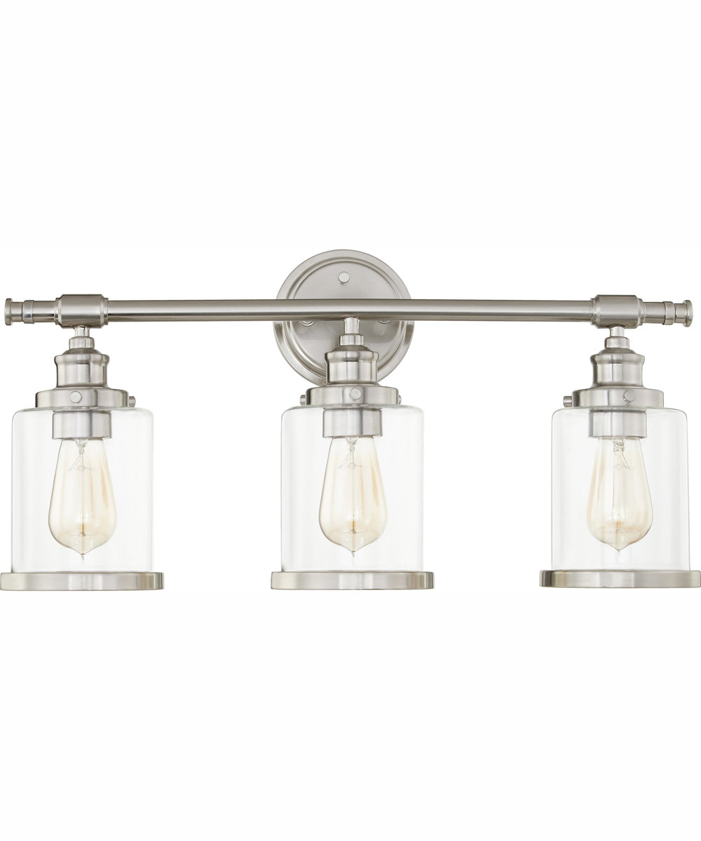 Dixie Large 3-light Bath Light Brushed Nickel