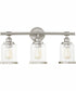 Dixie Large 3-light Bath Light Brushed Nickel