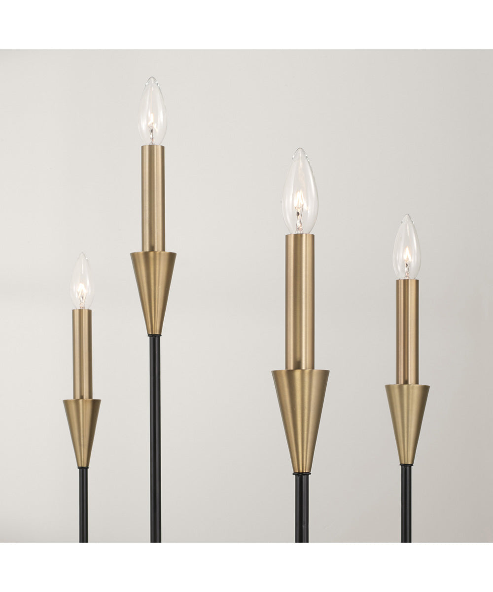 Avant 9-Light Chandelier Aged Brass and Black