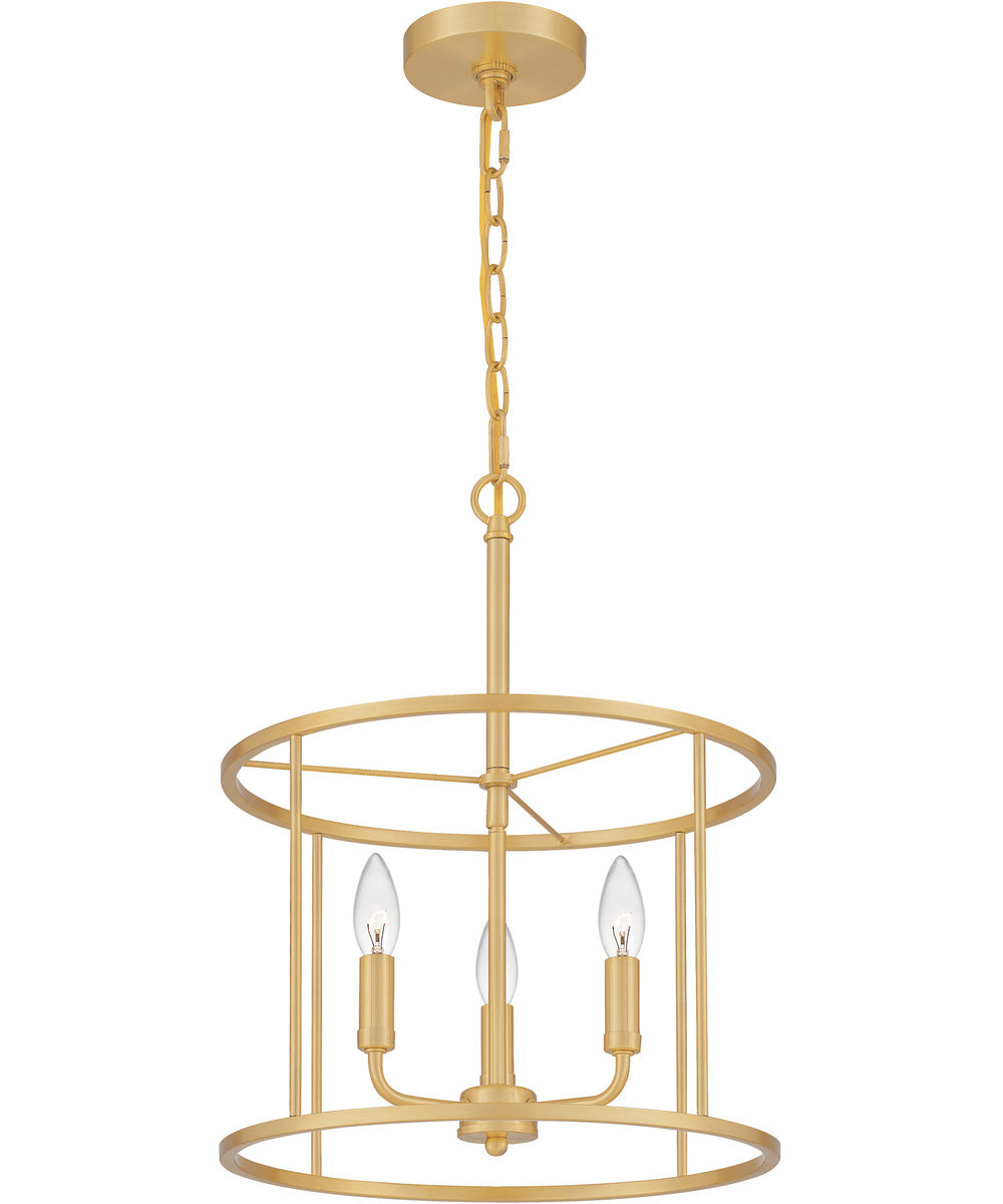 Abner 3-light Pendant Aged Brass