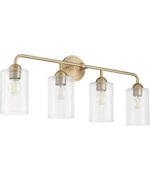 Tamara Day's Charlotte 4-light Bath Vanity Light Aged Brass