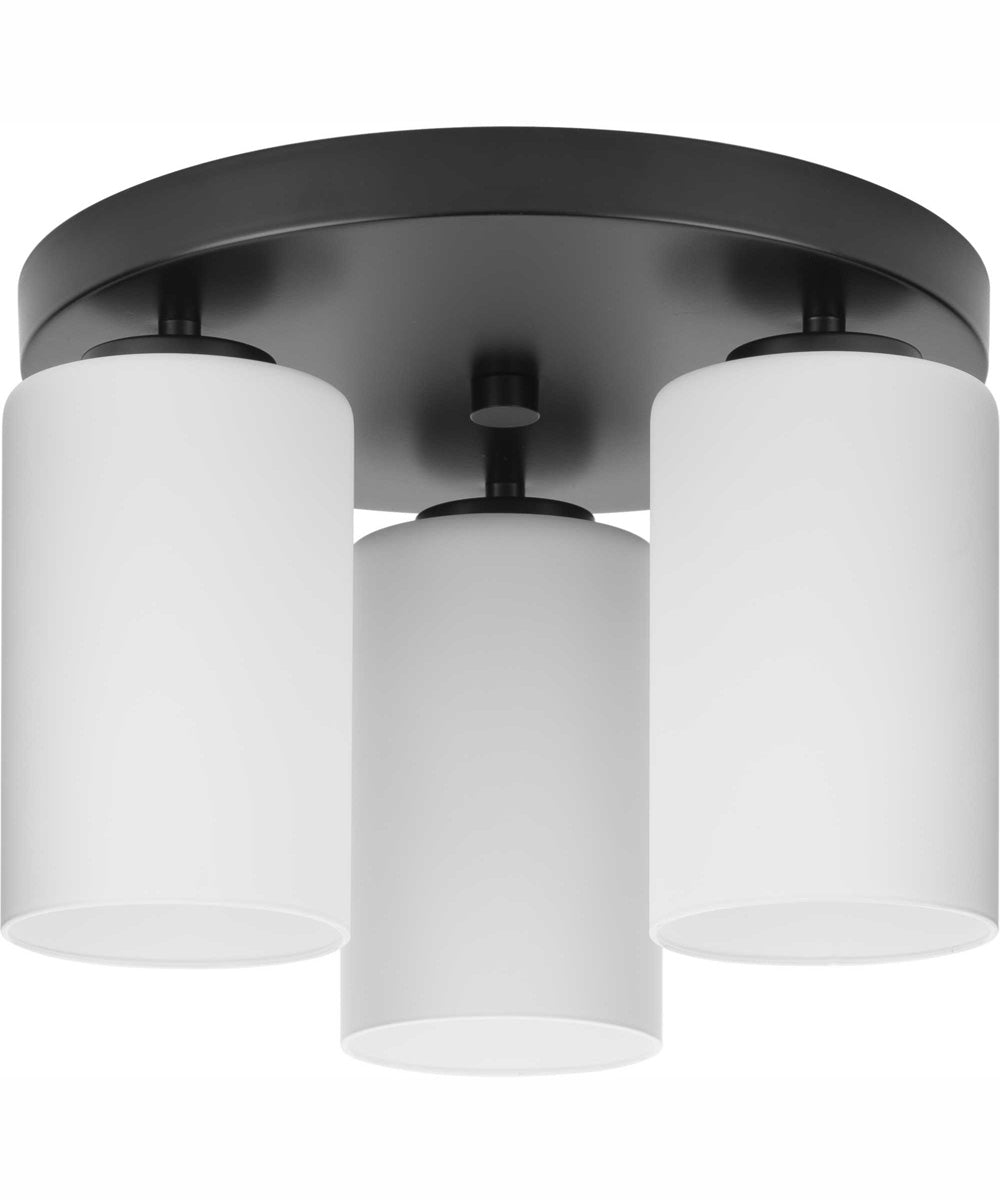 Cofield 12 in. 3-Light Transitional Flush Mount Matte Black