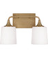 Presley 2-Light Vanity Aged Brass