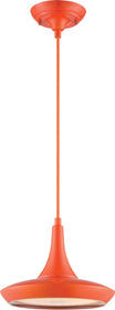 11"W Fantom 1-Light Pendant Orange