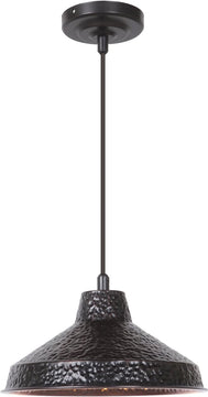 10"W 1-Light Mini Pendant Light w/Cord Aged Bronze