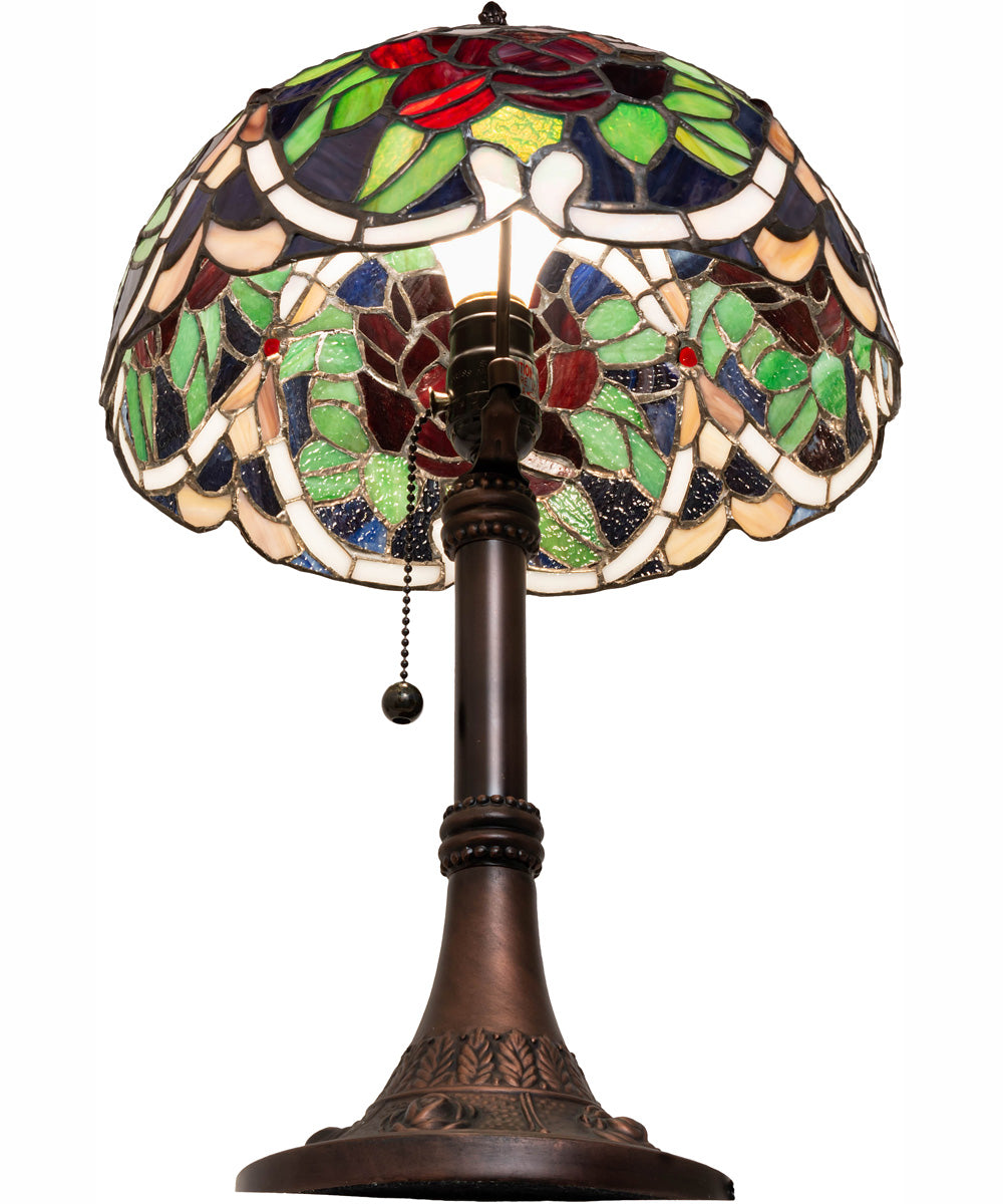 17" High Renaissance Rose Accent Lamp
