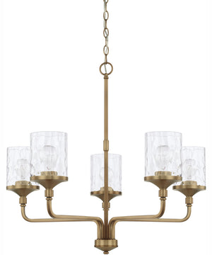 Colton 5-Light Chandelier Aged Brass