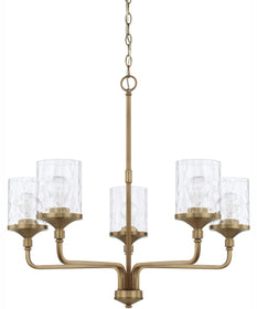 Colton 5-Light Chandelier Aged Brass