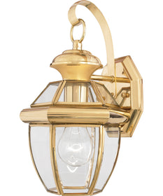 Newbury Small 1-light Outdoor Wall Light Polished Brass
