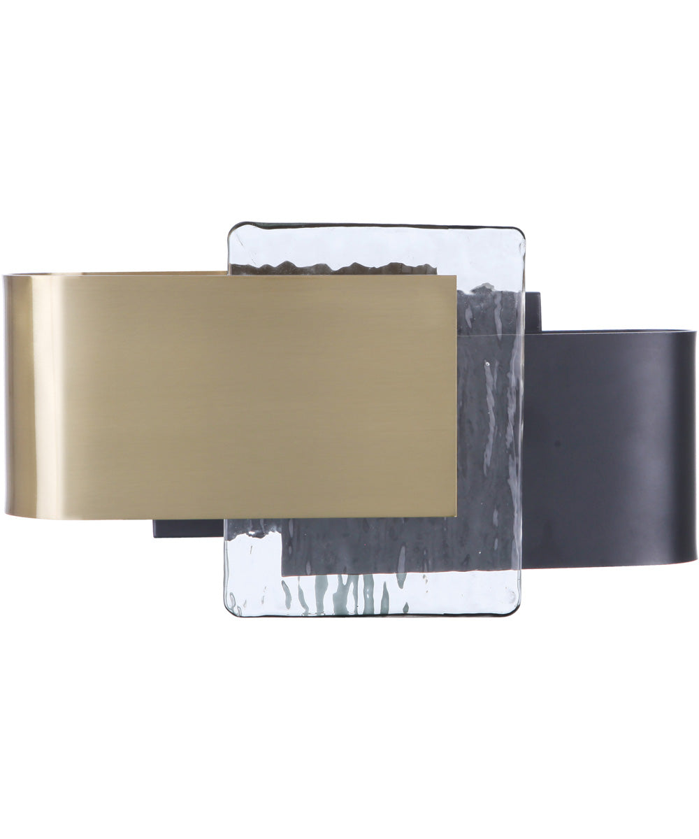 Harmony LED Wall Sconce Flat Black / Satin Brass