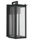 Hunt 1-Light Outdoor Wall Mount Rain or Shine - Black with Clear Glass